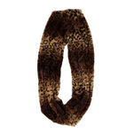 Two Tone Leopard Faux Fur Loop Scarf - Denny's