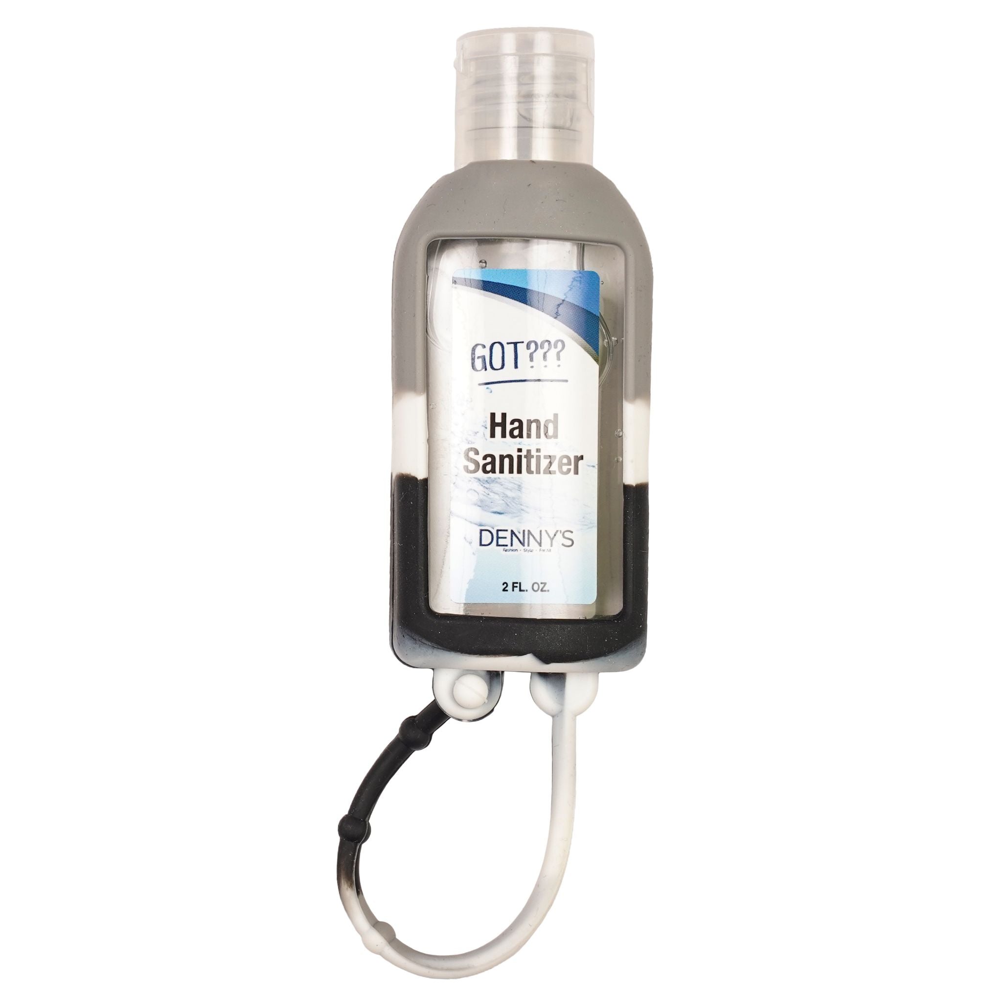 2 oz Got Refillable Hand Sanitizer in Tie Dye Holder - Hooks onto Bags - Denny's