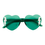 White Bolt Heart Shaped Sunglasses - Denny's