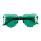 White Bolt Heart Shaped Sunglasses - Denny's
