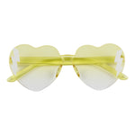 White Bolt Heart Shaped Sunglasses - Denny's