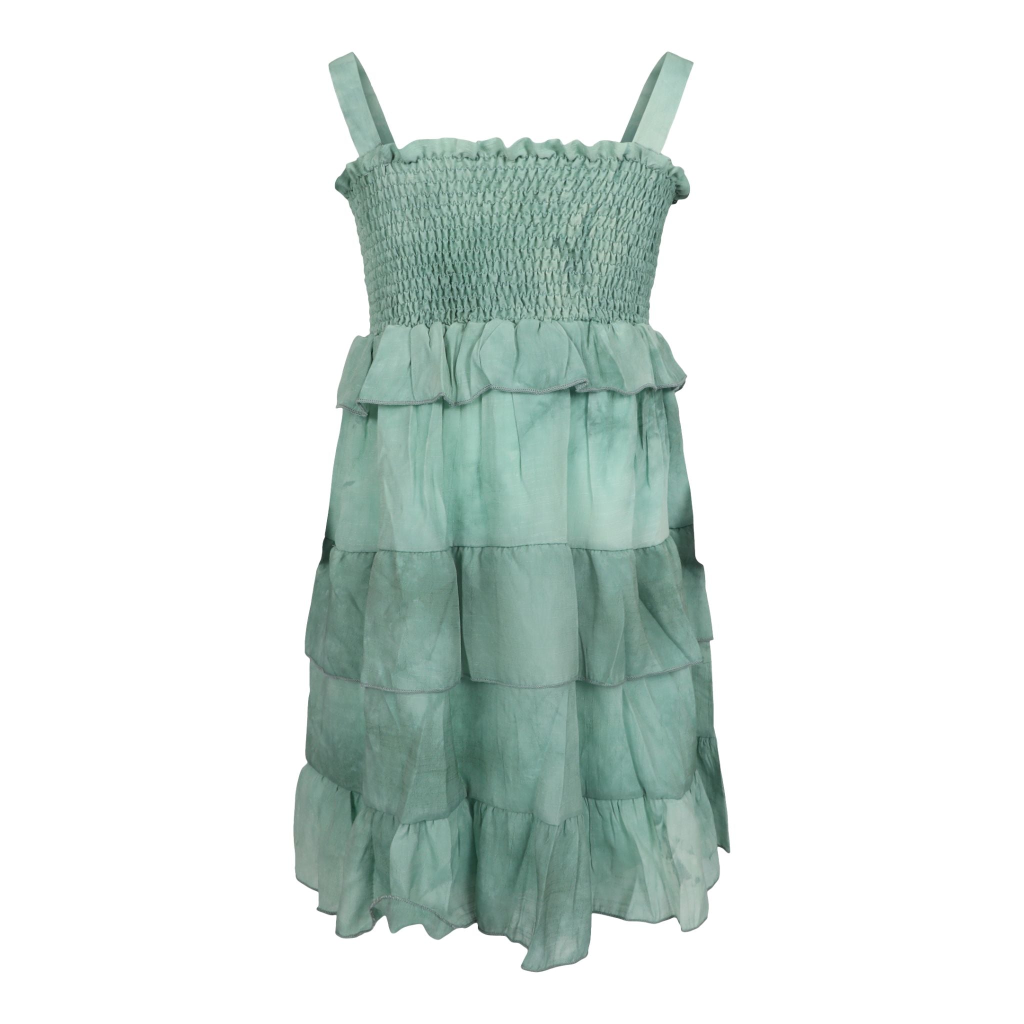 Tie Dye Smock Ruffle Dress - Denny's