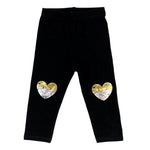Legging WIth Silver and Gold Heart - Denny's