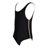 1pc Athletic Stripe Side Bathing Suit - Denny's