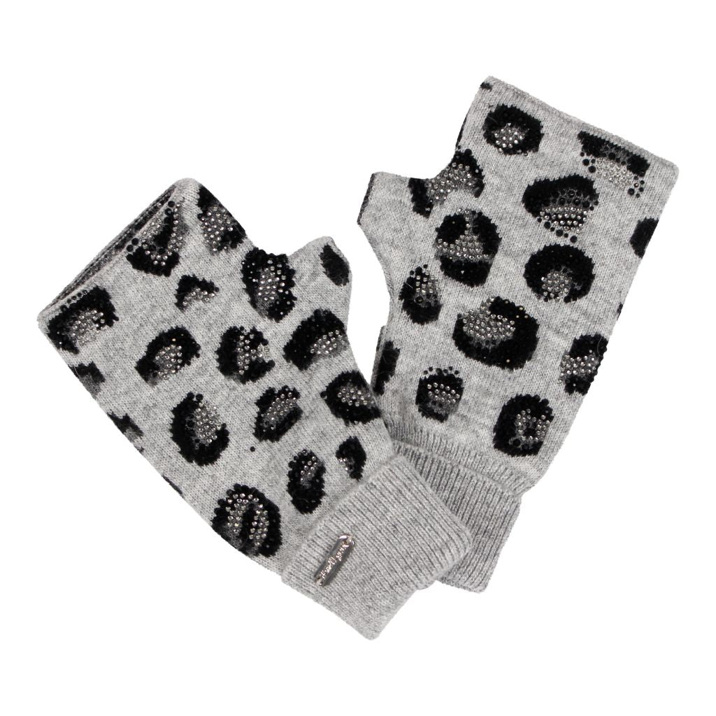 Leopard Fingerless Gloves - Fits Sizes 7-14 - Denny's