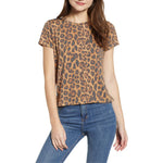 Leopard Short Sleeve Crew Neck Tee - Denny's