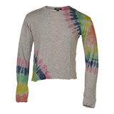 Diagnol Tie Dye Crop Sweatshirt - Denny's