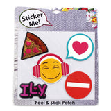 HER Pizza Smiley Beats 5pc Sticker Patch - Denny's