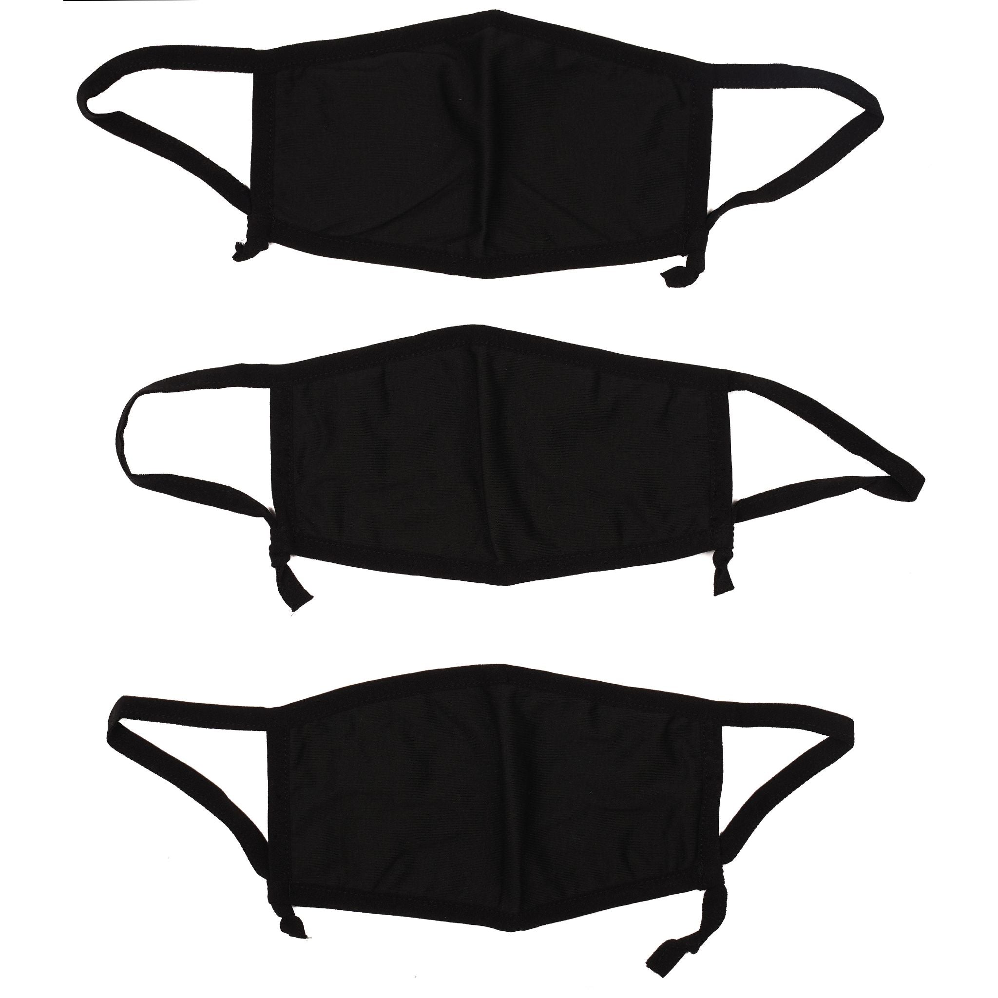 Adult 3pk Blk Combo Face Mask - Denny's