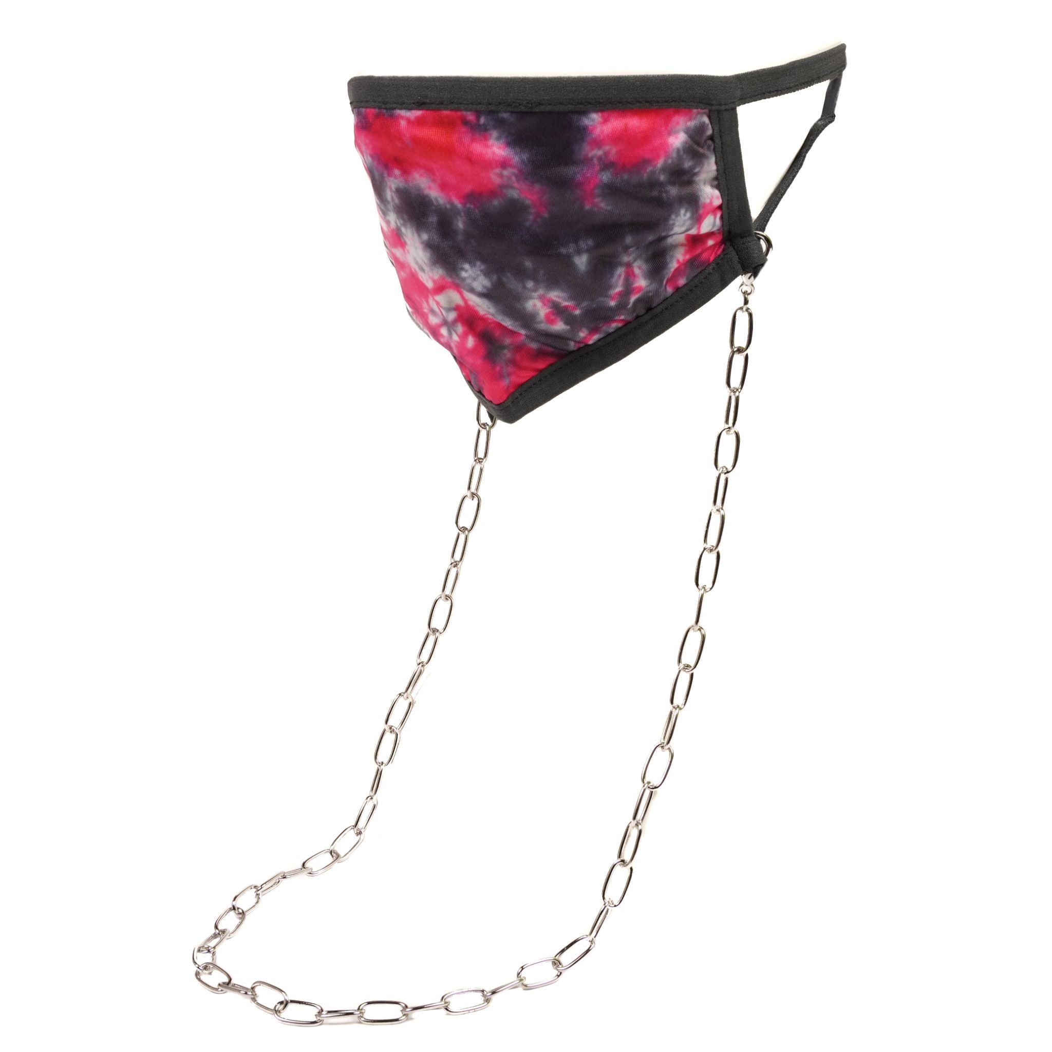 Adult Grey and Pink Tie Dye w Silver Chain - Denny's