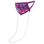 Turq/Purple Kids Mask Wht Beaded Strap - Denny's