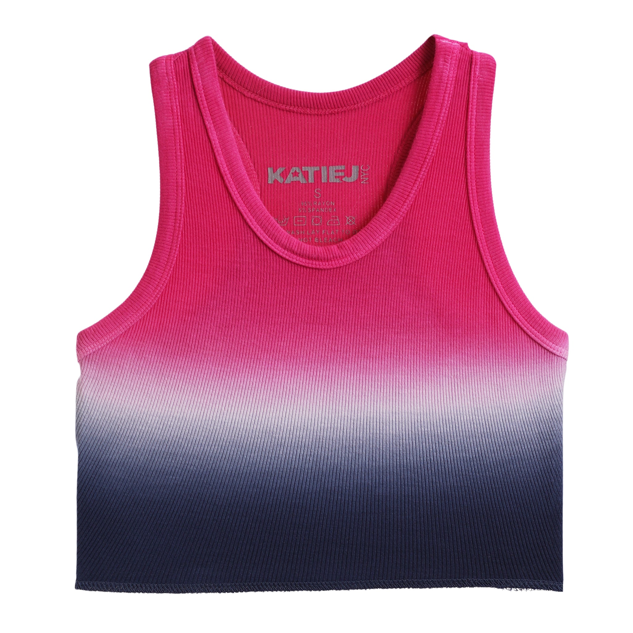 Hot Pink To Midnight Dip Dye Tank - Denny's