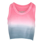Hot Pink Rain Dip Dyed Ribbed Crop Tank - Denny's