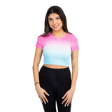 Livi Pink & Turq Dip Dye Rib Tee - Denny's