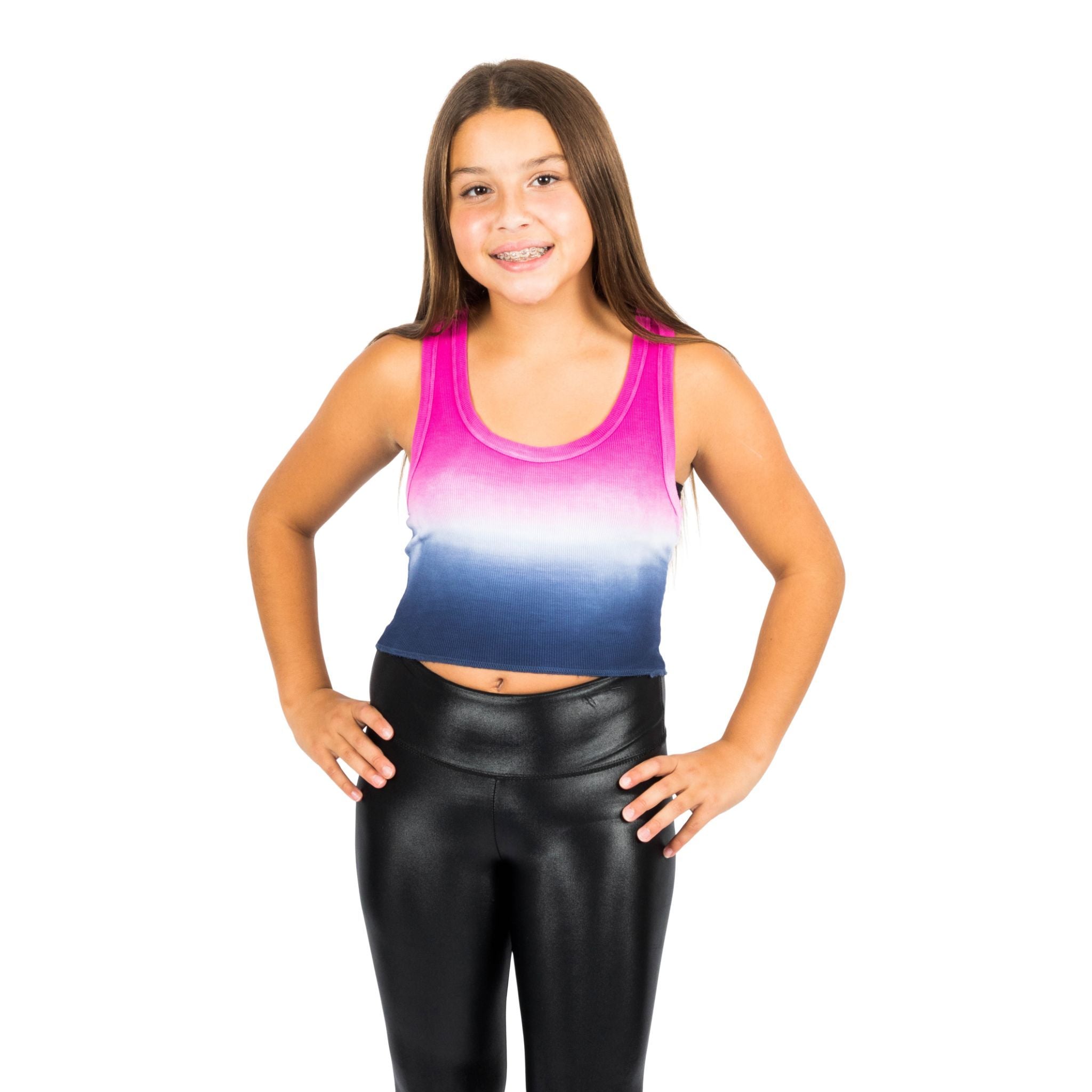 Livi Pink Midnight Dip Dye Crop Tank - Denny's