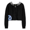 Smliey Mixed Crop Hoodie - Denny's