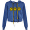 3 Smileys Drawstrings Crop Hoodie - Denny's