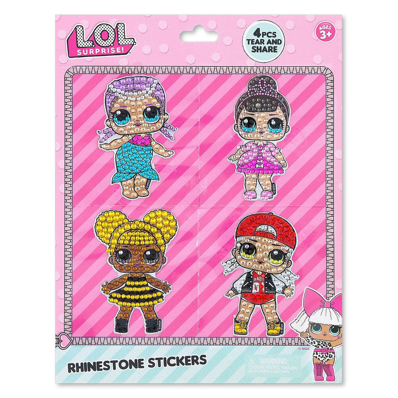 LOL Rhinestone Stickers - Denny's