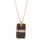 Love Gold Dog Tag Necklace - Denny's