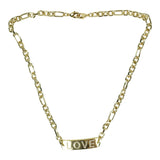Love Tag Chain Choker 16 inch - Denny's