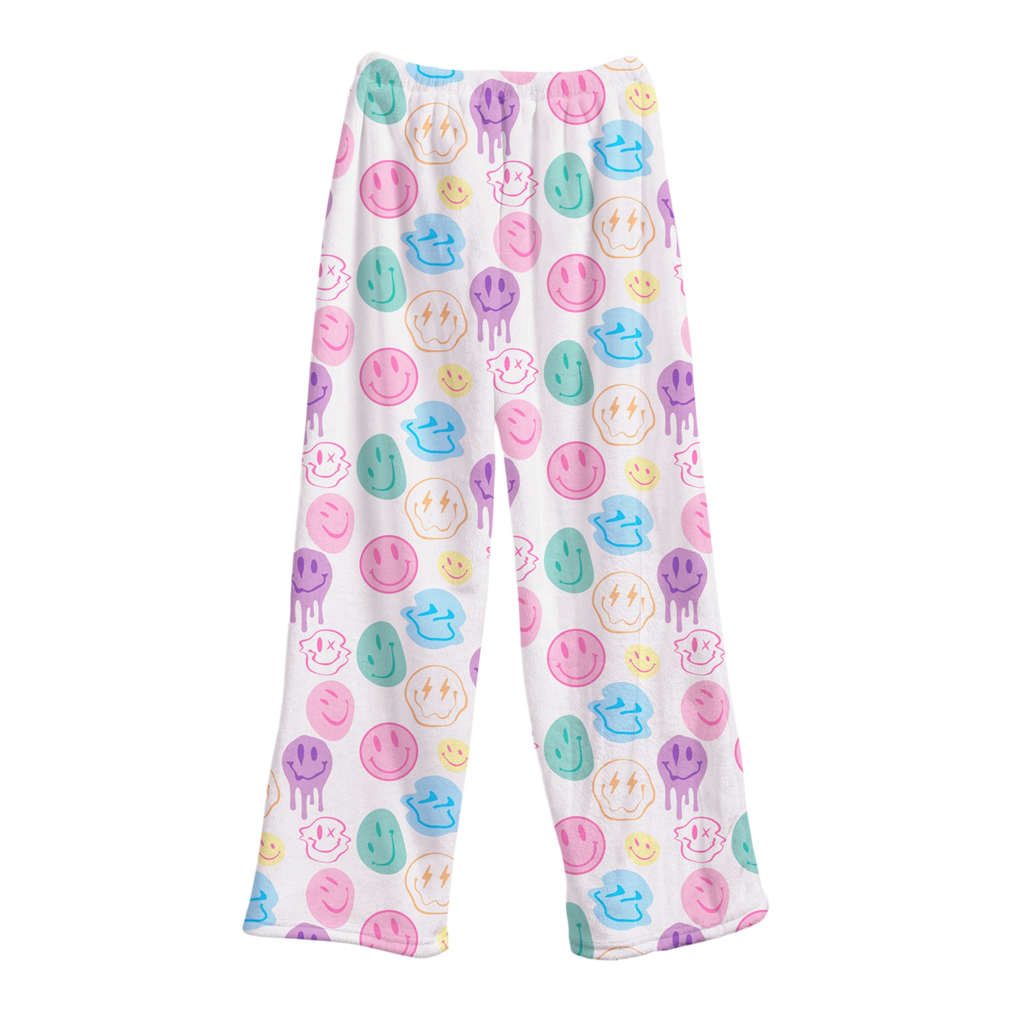 Pastel Smiley Fuzzy Lounge Pant - Denny's