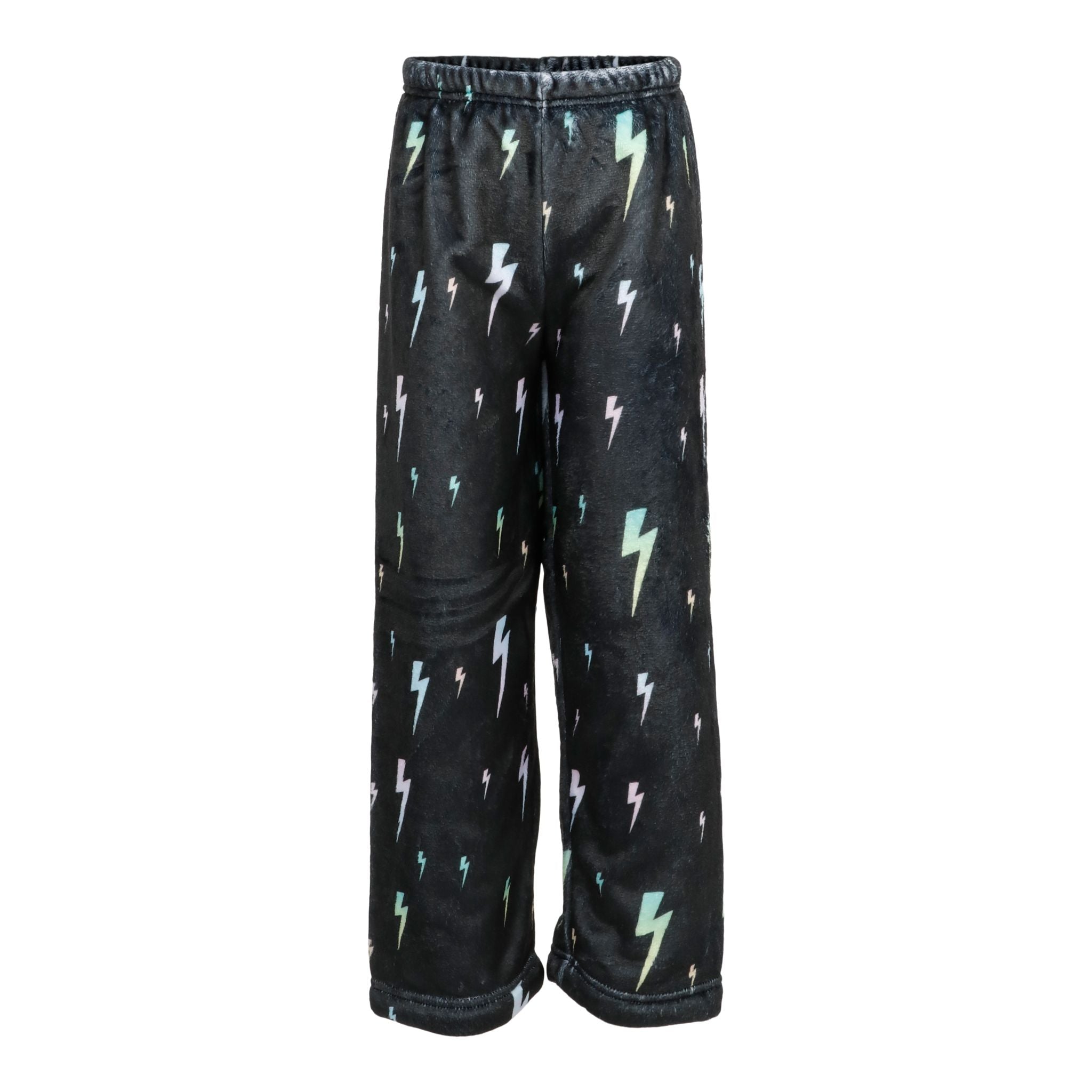 Black Bolts Plush Lounge Pant - Denny's