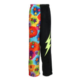 Color Tie Dye Star & Black Bolt Pant - Denny's
