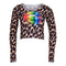 Long Sleeve Crop Cheetah Lips - Denny's
