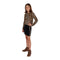Zipper Front Skirt with Leopard & Gold Piping - Denny's