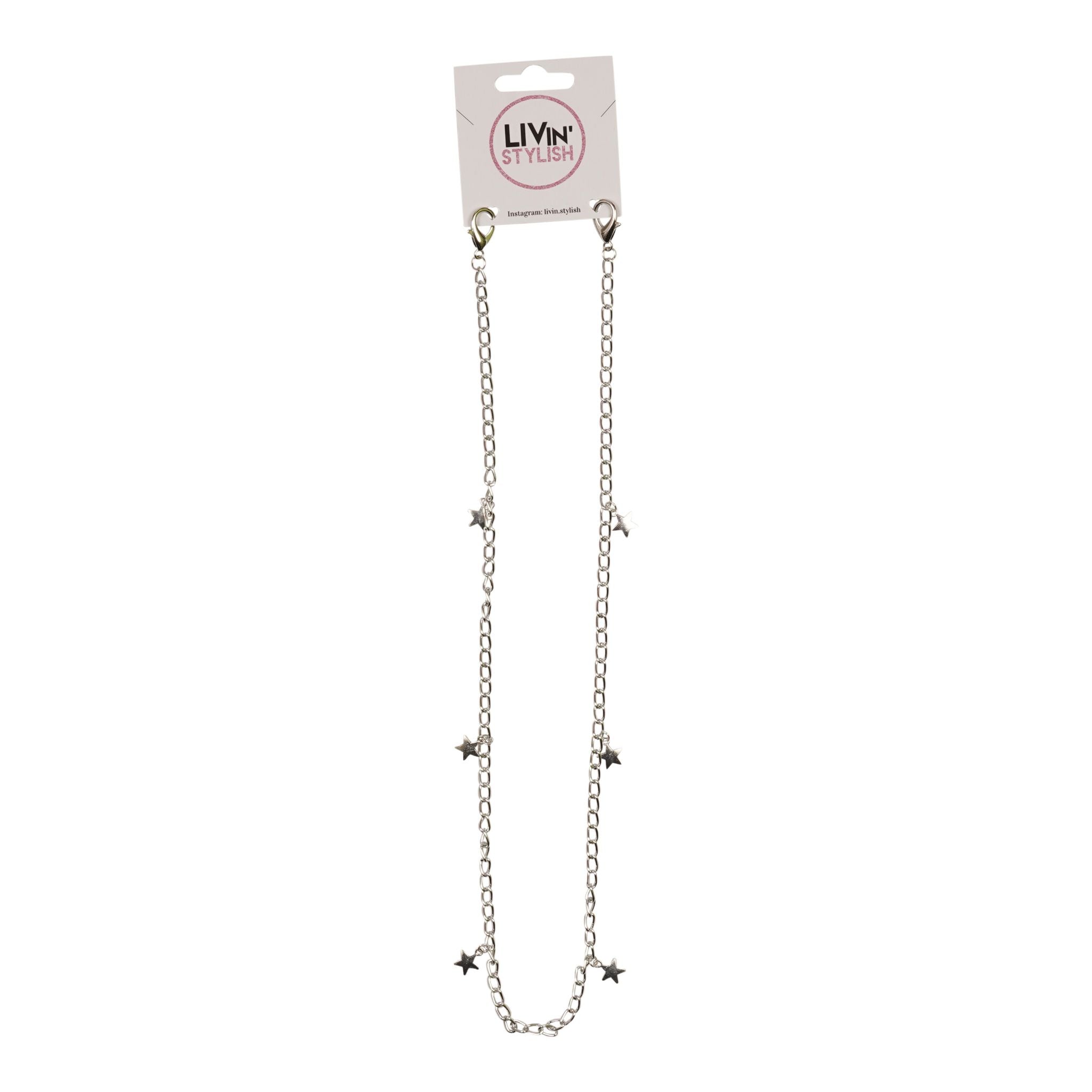 Silver Chain 26in with Star Charms - Denny's