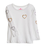 Glitter Hearts Tee - Denny's