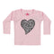 Long Sleeve Pink Tee Leopard Heart - Denny's