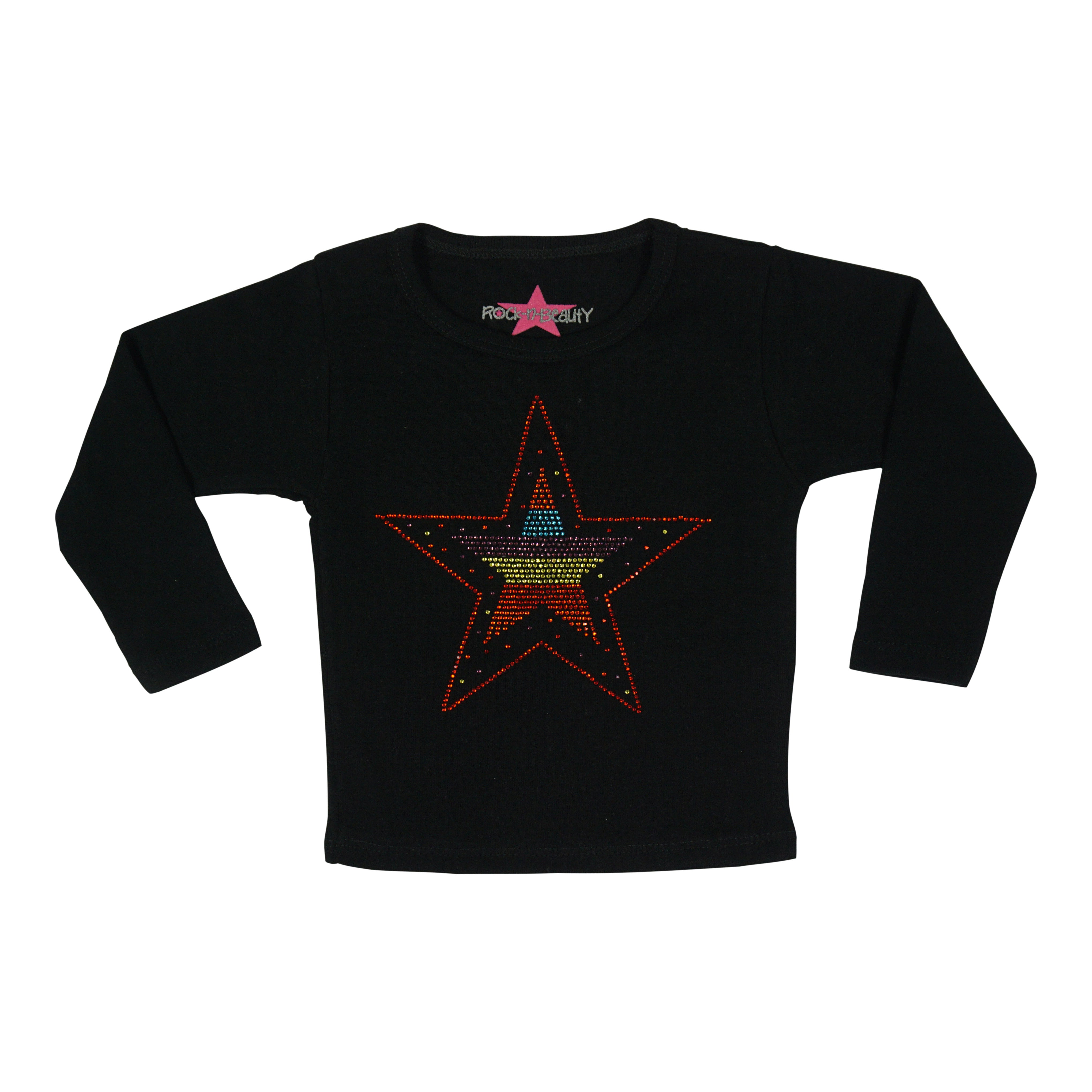 Long Sleeve Tee Star Rhinestones - Denny's