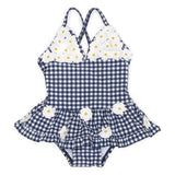 1pc Daisy Gingham Bathing Suit - Denny's