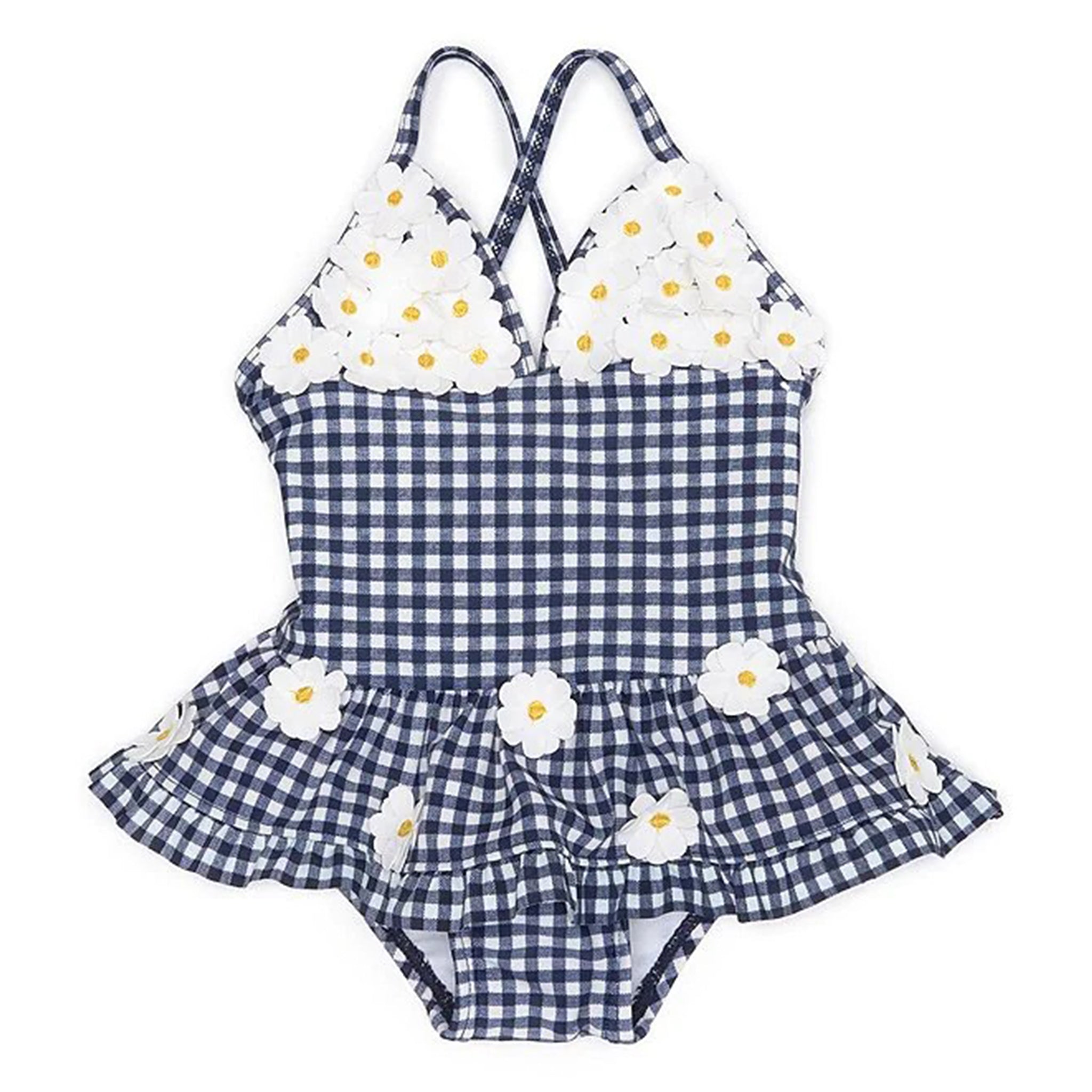 1pc Daisy Gingham Bathing Suit - Denny's