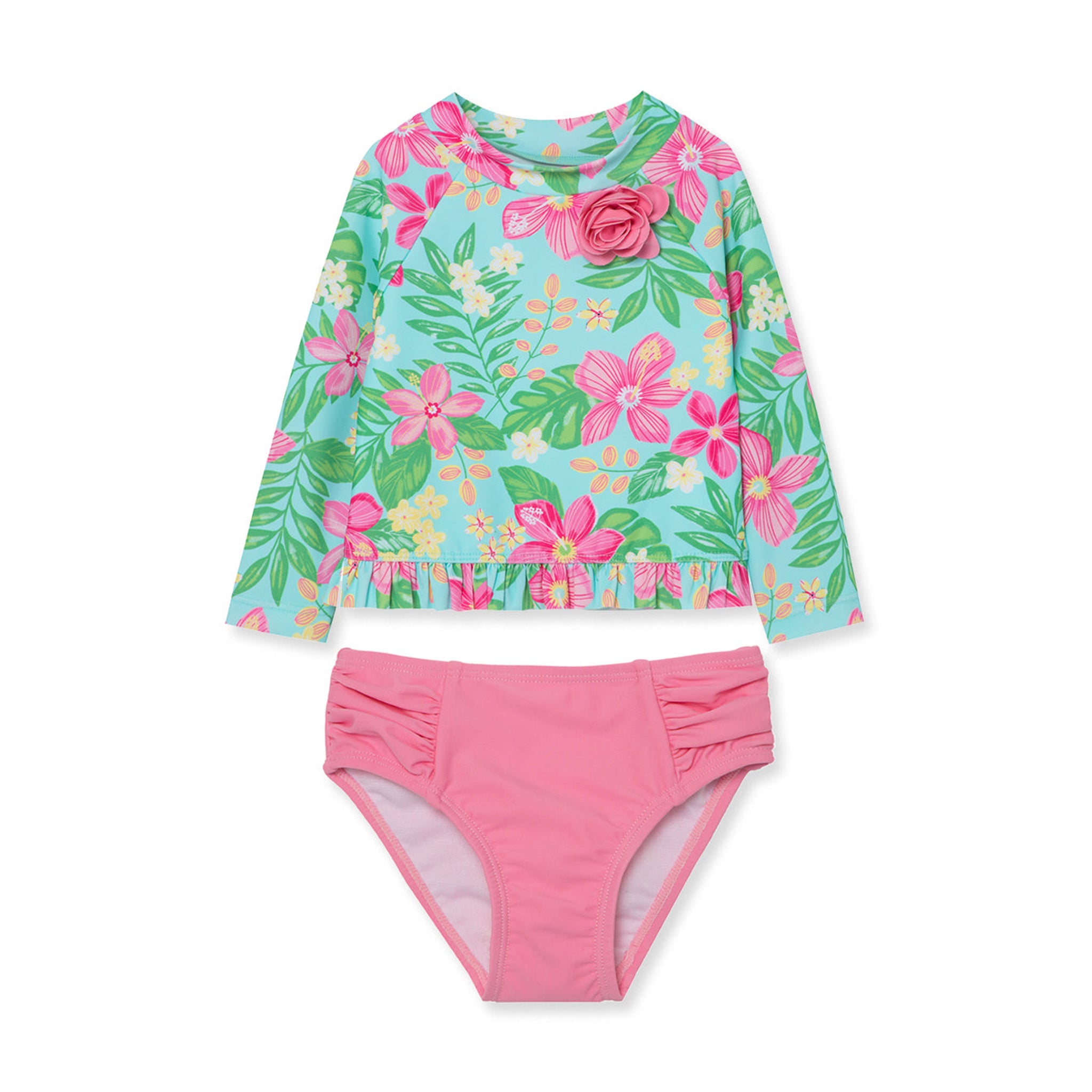 2pc Tropical Rashguard Bathing Suit - Denny's