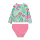 2pc Tropical Rashguard Bathing Suit - Denny's