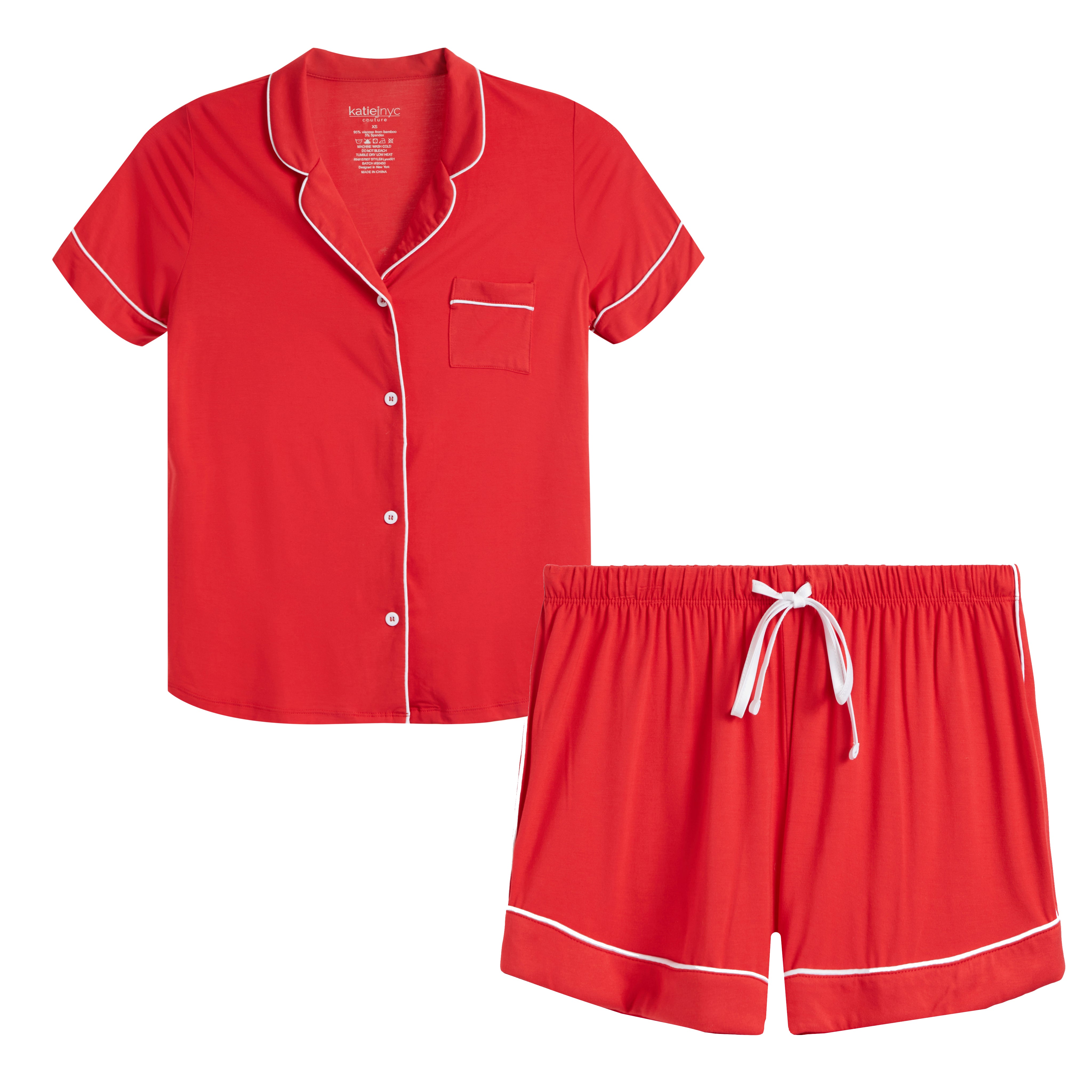Button Front Short Set - Denny's