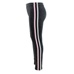 Legging Charcoal with Pink Black and Silver Stripe - Denny's