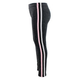 Legging Charcoal with Pink Black and Silver Stripe - Denny's