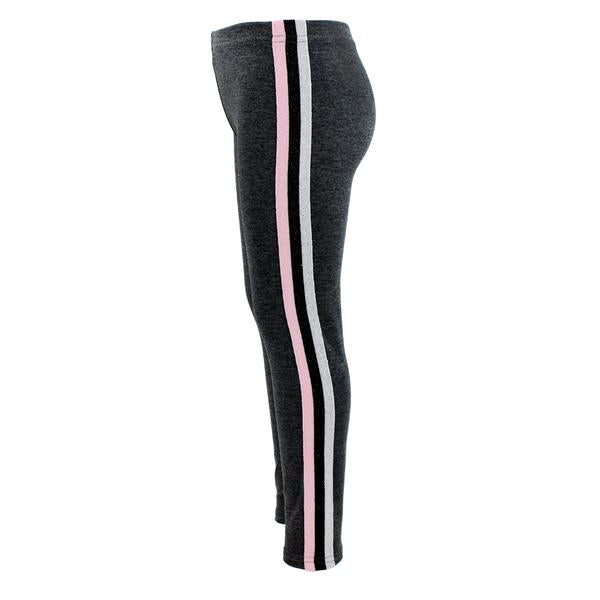 Legging Charcoal with Pink Black and Silver Stripe - Denny's