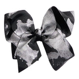 Black & Silver Marble 4in Bow - Denny's