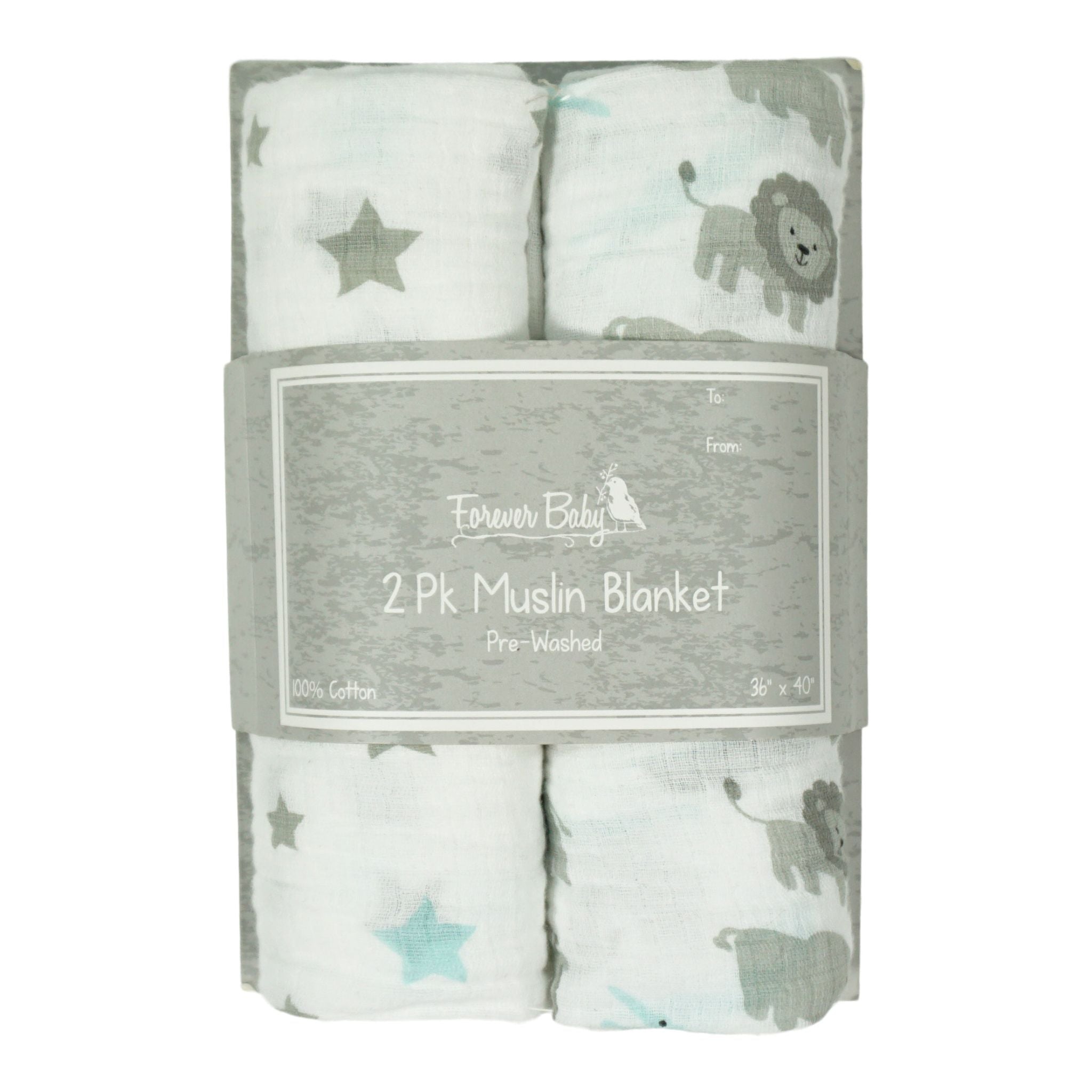 2 Pack Safari Boys Swaddle - Denny's