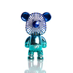 Metallic Blue & Turquoise Bear Fan - Denny's
