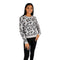 Long Sleeve Animal Print Crew Sweater - Denny's