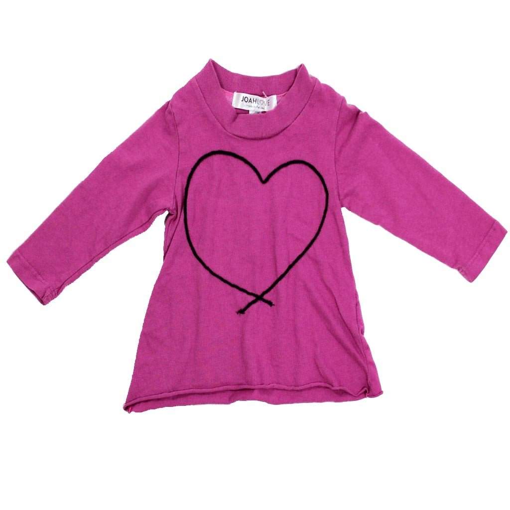 Magenta Heart Long Sleeve Tee - Denny's