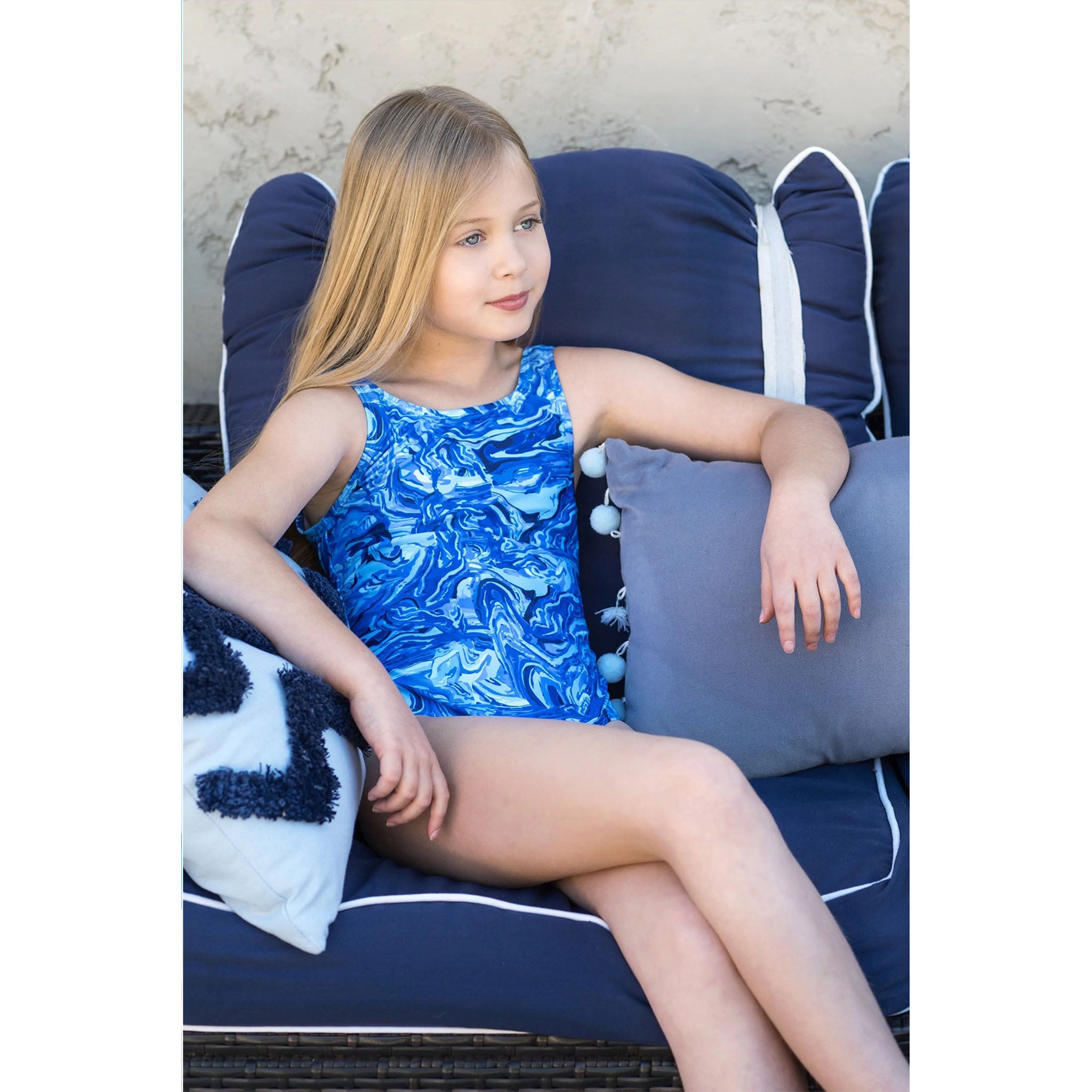 1pc Swirl Tie Dye Bathing Suit - Denny's