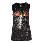 Motley Crew Bleached Cut Muscle Tank - Denny's