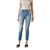 Mid Rise Button Fly Ankle Skinny Jean - Denny's