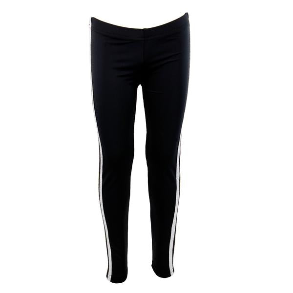 Black Capri with Silver/Black/Gold Stripe Down Side - Denny's